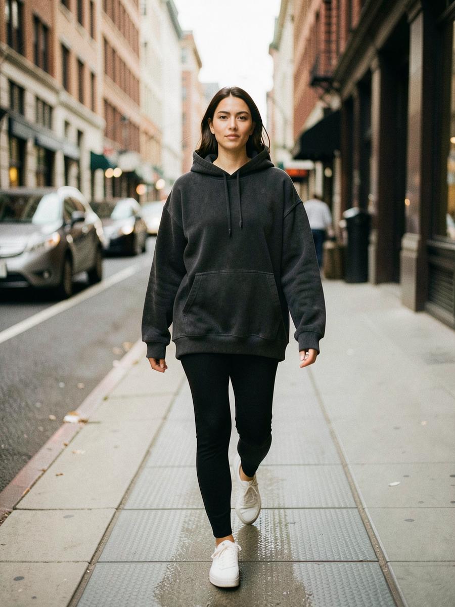CORE 001 Hoodie worn on the street